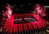 Arena MRV tem fogos vermelhos em jogo com Flamengo.