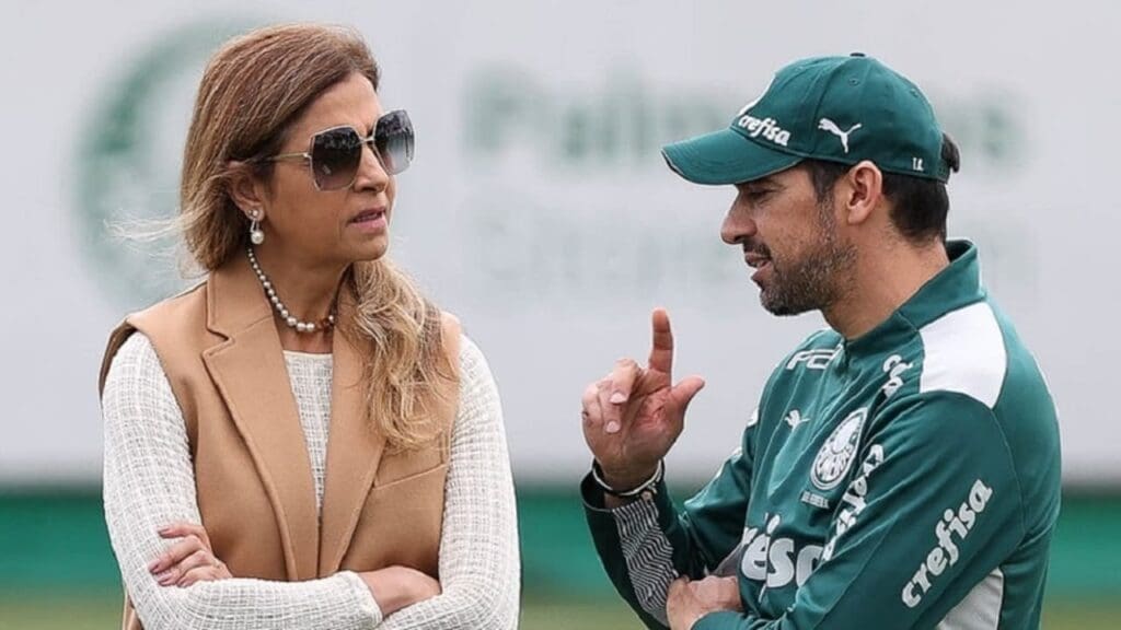 Leila Pereira e Abel Ferreira