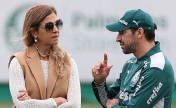 Leila Pereira e Abel Ferreira