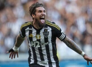Foto de Lyanco em campo pelo Atlético Mineiro