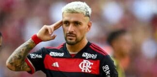 Arrascaeta em campo pelo Flamengo