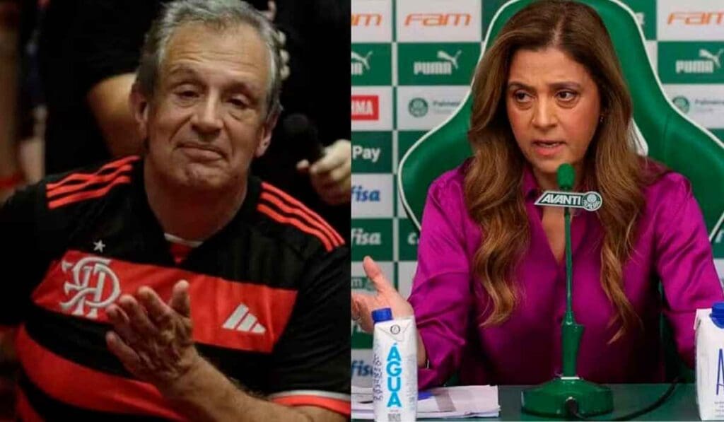Bap e Leila Pereira, presidentes do Flamengo e Palmeiras