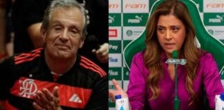 Bap e Leila Pereira, presidentes do Flamengo e Palmeiras