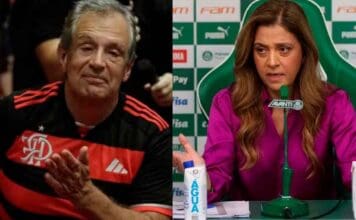 Bap e Leila Pereira, presidentes do Flamengo e Palmeiras