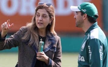 Leila Pereira e Abel Ferreira