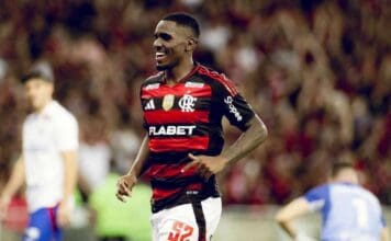 Jogador Evertton Araújo do Flamengo em boa fase