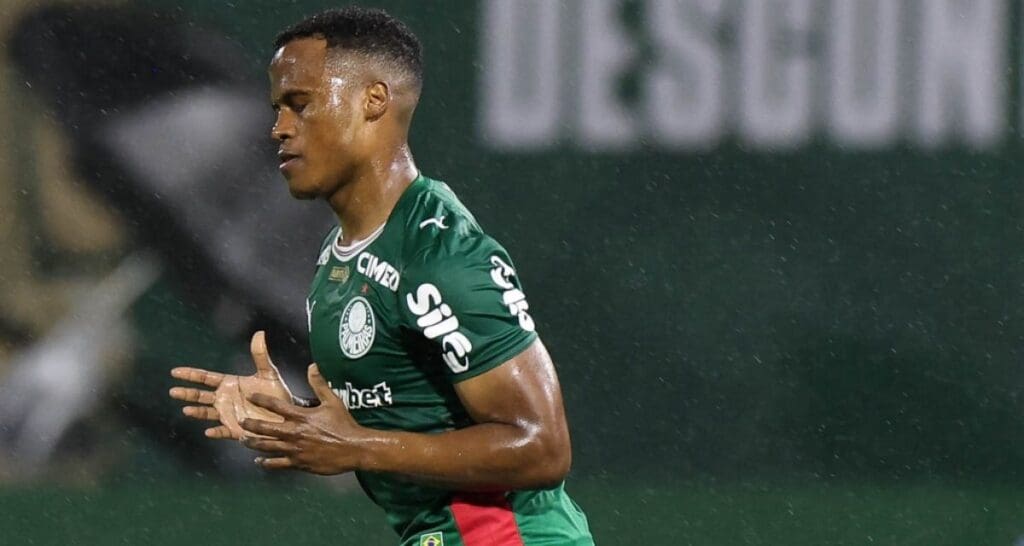 O jogador Jhon Arias, da SE Palmeiras,