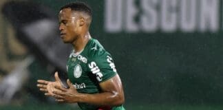 O jogador Jhon Arias, da SE Palmeiras,