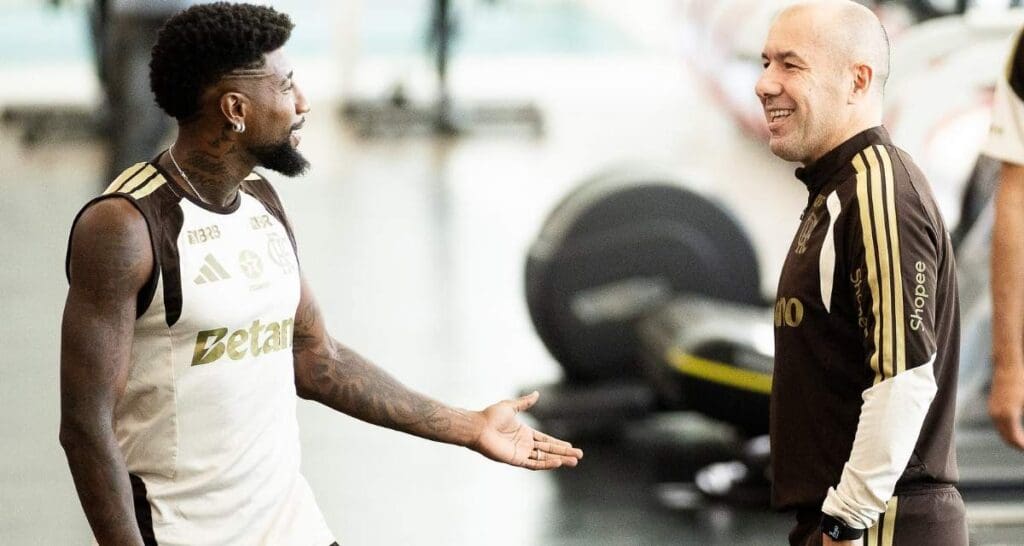 Emerson Royal e Leonardo Jardim no flamengo
