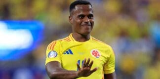 Jhon Arias pela Seleção Colombiana
