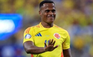 Jhon Arias pela Seleção Colombiana