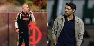 Leonardo Jardim e Abel Ferreira se olhando