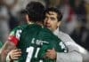 O técnico Abel Ferreira e o jogador Gustavo Gómez (E), da SE Palmeiras