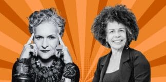 Fotos de Cida Falabella, agora secretária de Cultura de BH e Professora Nara, nova vereadora da cidade