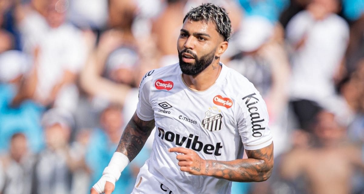 Gabigol jogando pelo Santos