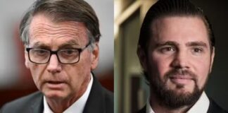 Jair Bolsonaro ao lado de Daniel Vorcaro