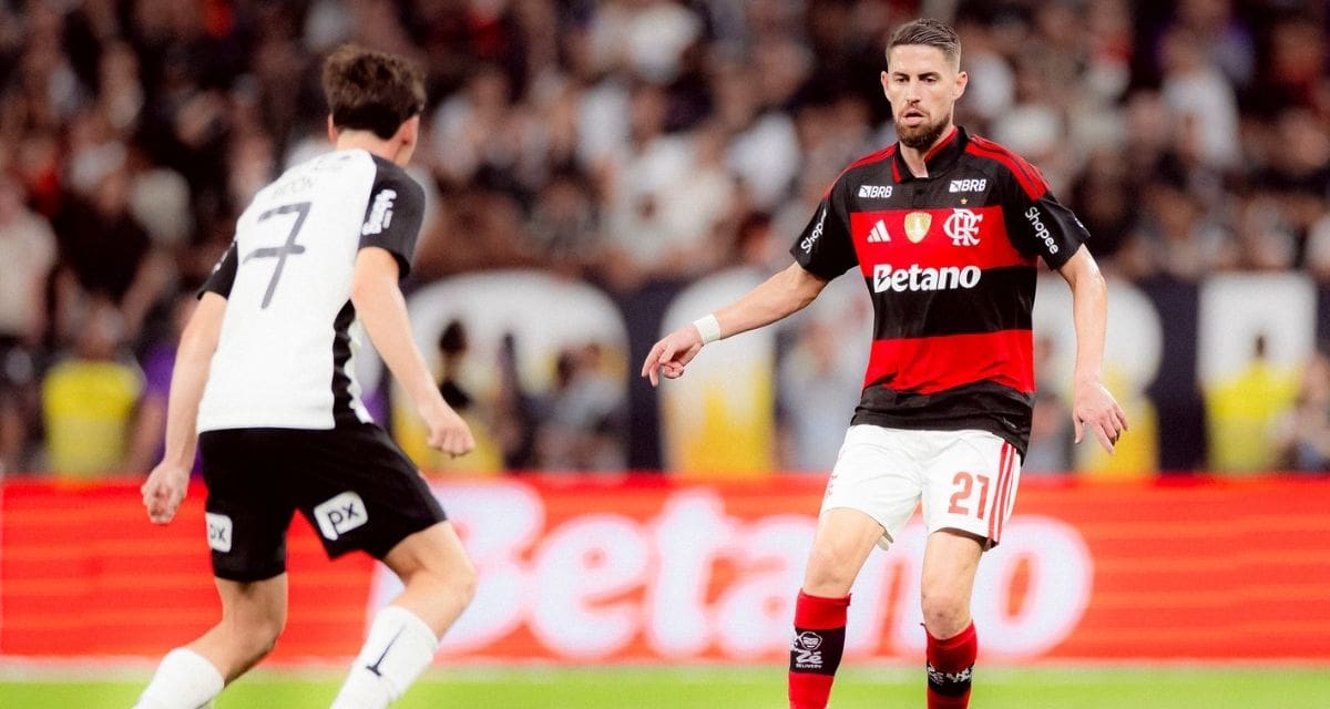 Jorginho em jogo do Flamengo contra o Corinthians
