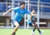 Jogador Juan Nardoni do Grêmio treinando