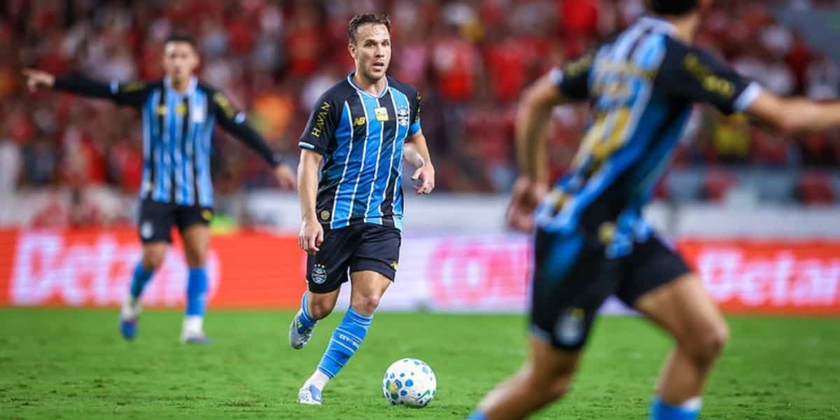 Jogadores do Grêmio em campo