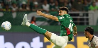 Flaco Lopez em campo pelo Palmeiras