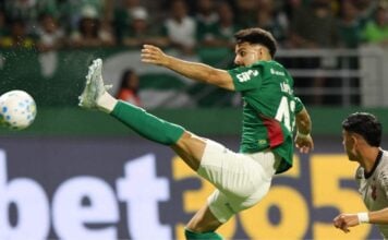 Flaco Lopez em campo pelo Palmeiras