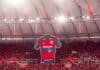 Camisa gigante do Flamengo no Maracanã