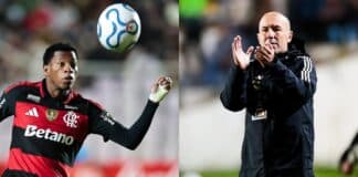 Leonardo Jardim e Gonzalo Plata em jogo do Flamengo