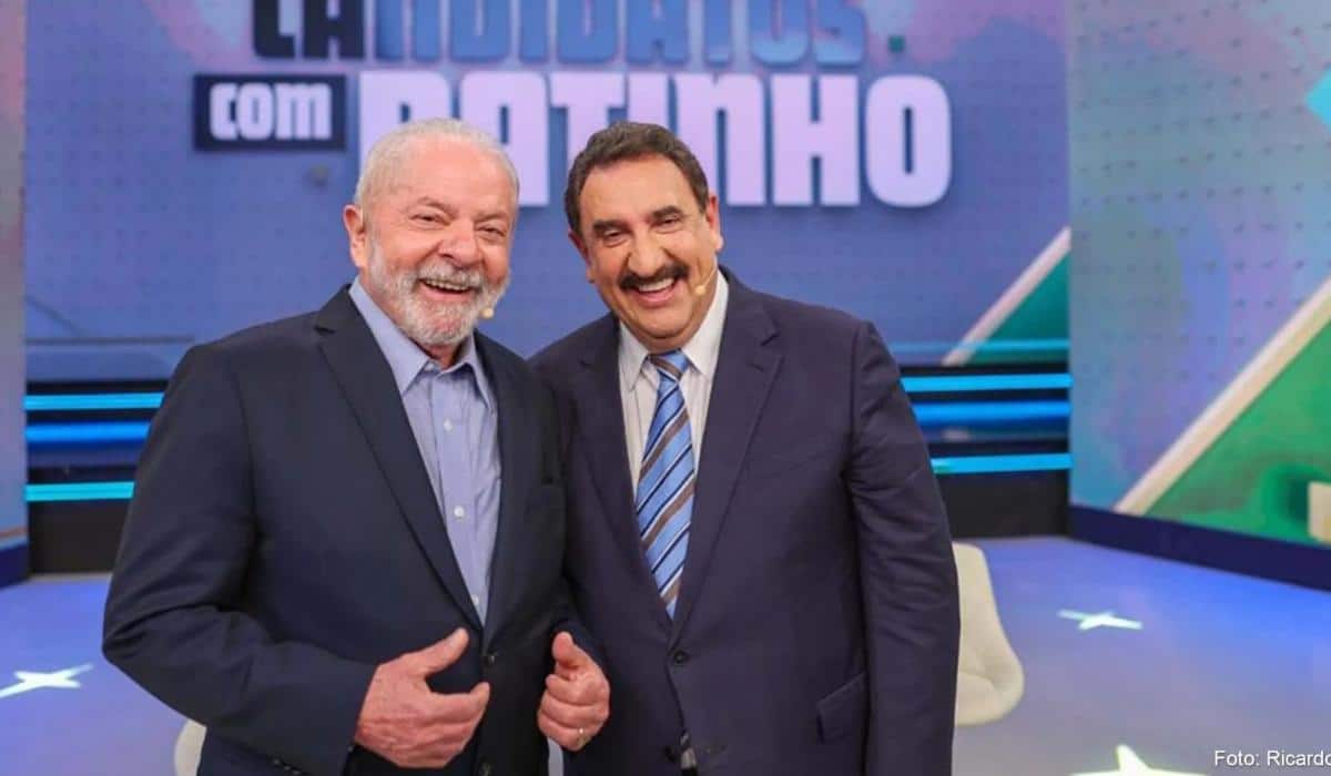 Lula e Ratinho em entrevista no SBT