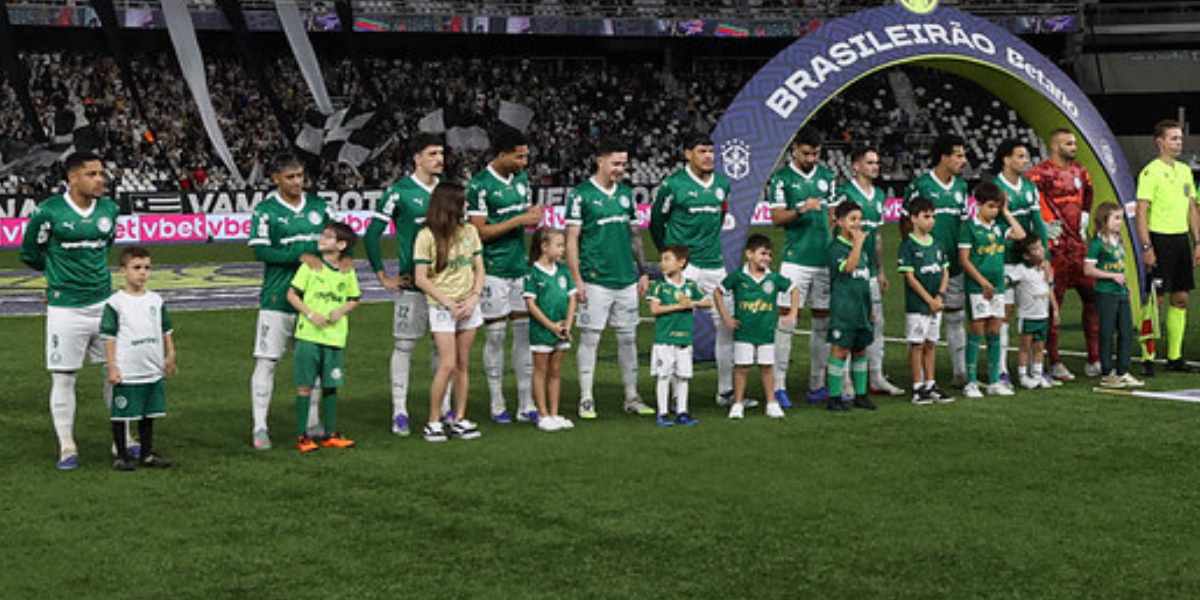Time o Palmeiras em campo
