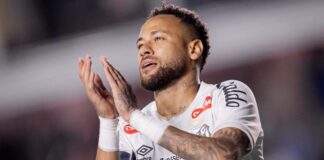 Neymar em jogo ruim pelo Santos