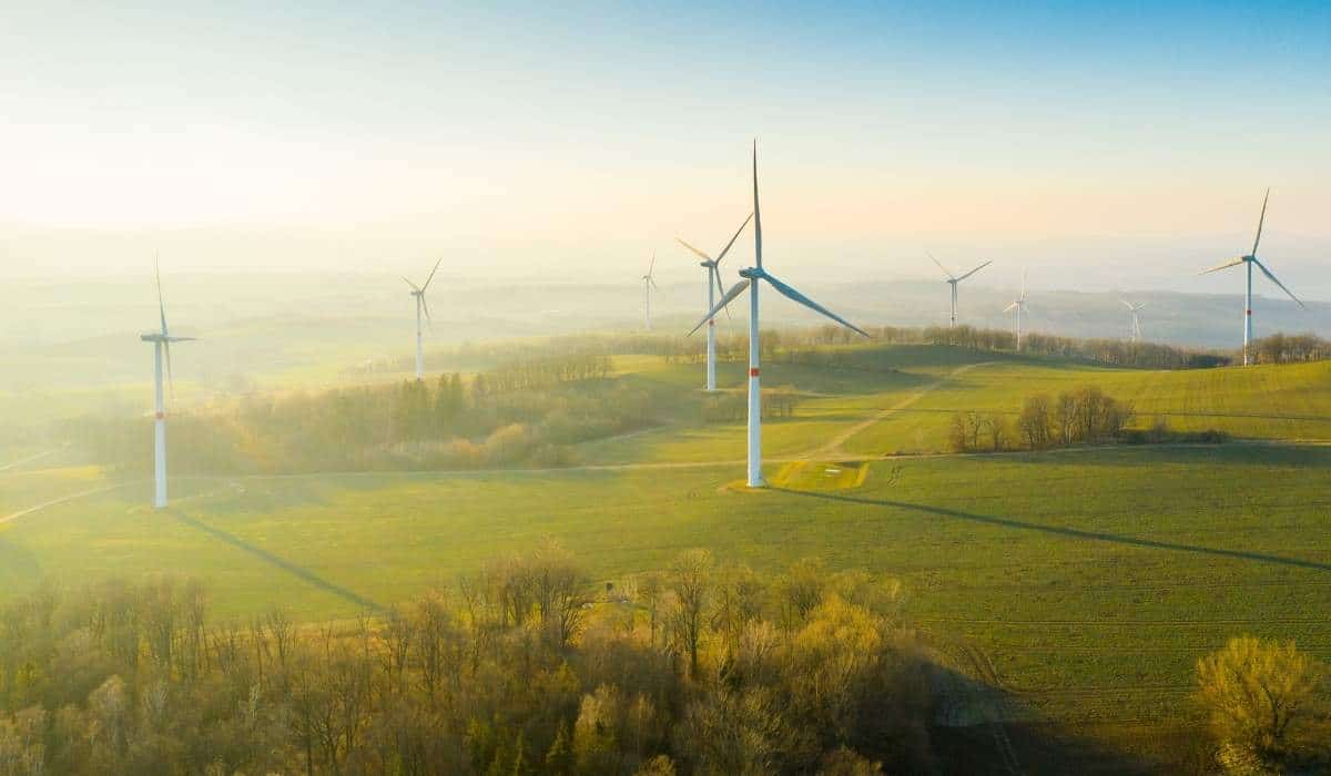Campo de energia eólica