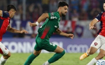 Flaco Lopez em campo no Palmeiras