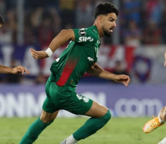 Flaco Lopez em campo no Palmeiras