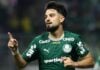 O jogador Flaco López, da SE Palmeiras, comemora seu gol