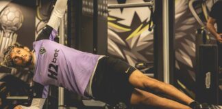 Gustavo Scarpa treinando no Atlético