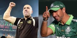 Leonardo Jardim do Flamengo e Abel Ferreira do Palmeiras