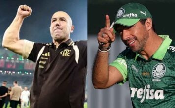 Leonardo Jardim do Flamengo e Abel Ferreira do Palmeiras