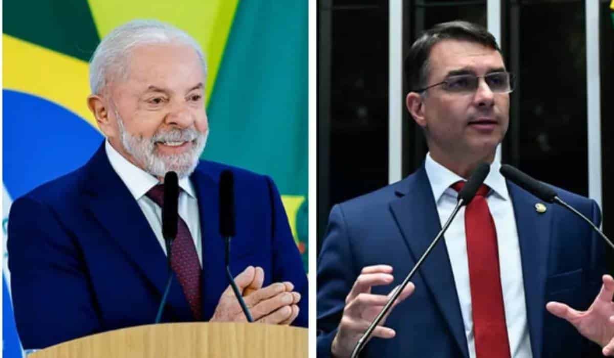 Lula e Flávio Bolsonaro