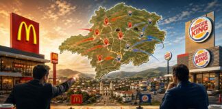 mc donalds e burger king interior de minas gerais