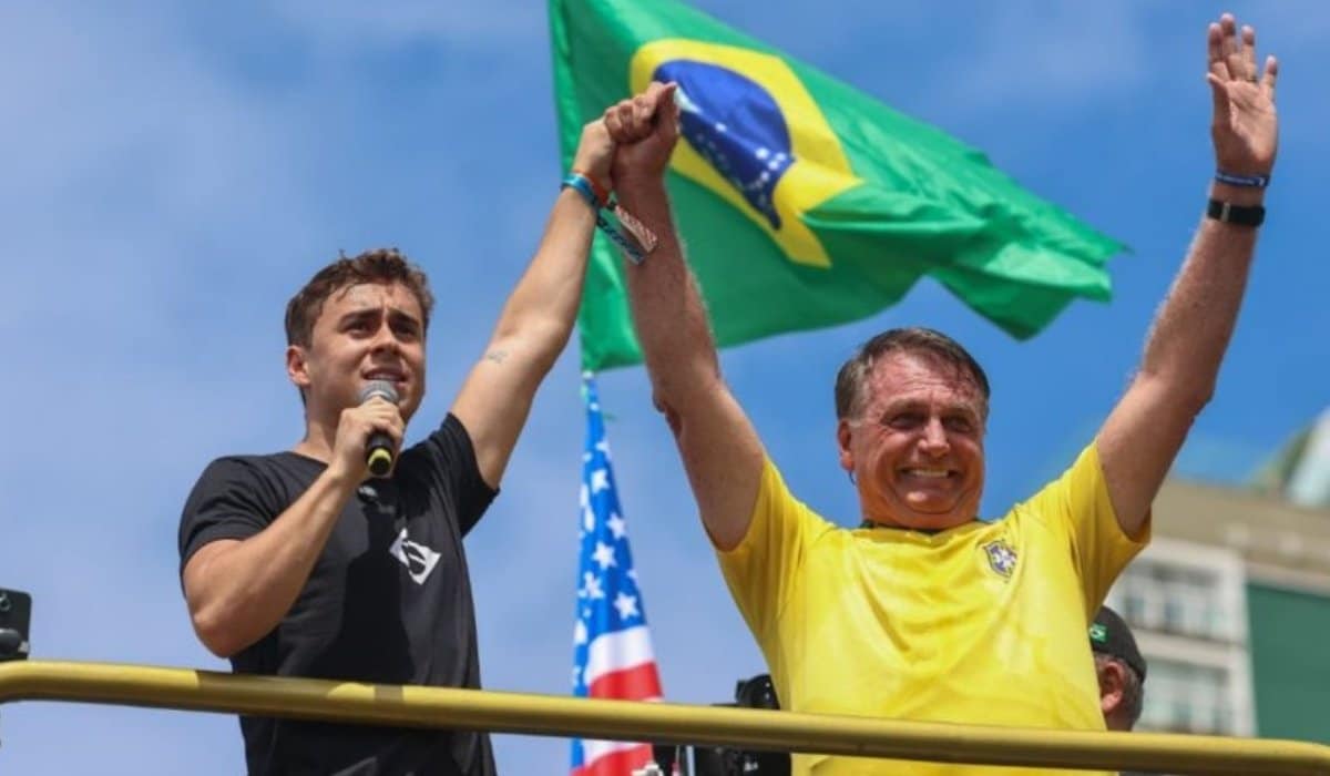Nikolas Ferreira e Jair Bolsonaro juntos