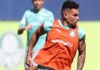 Paulinho volta a treinar no Palmeiras