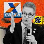 Romeu Zema e imagens da caixa, banco do brasil e petrobras