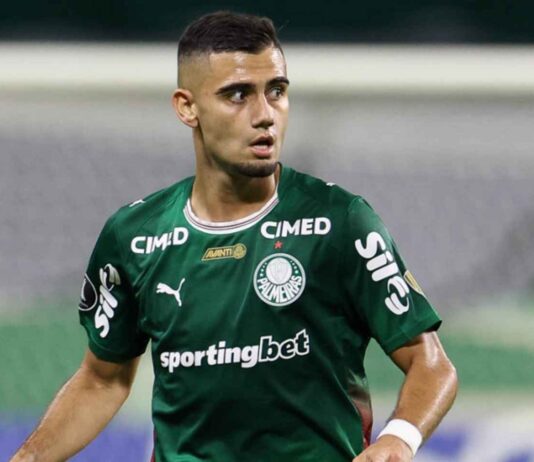 O jogador Andreas Pereira, da SE Palmeiras