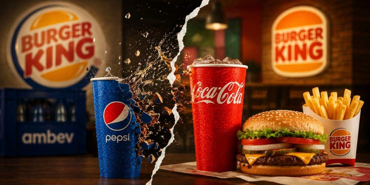 Burger King troca Pepsi por Coca-Cola em Minas: a manobra que rompe com a Ambev