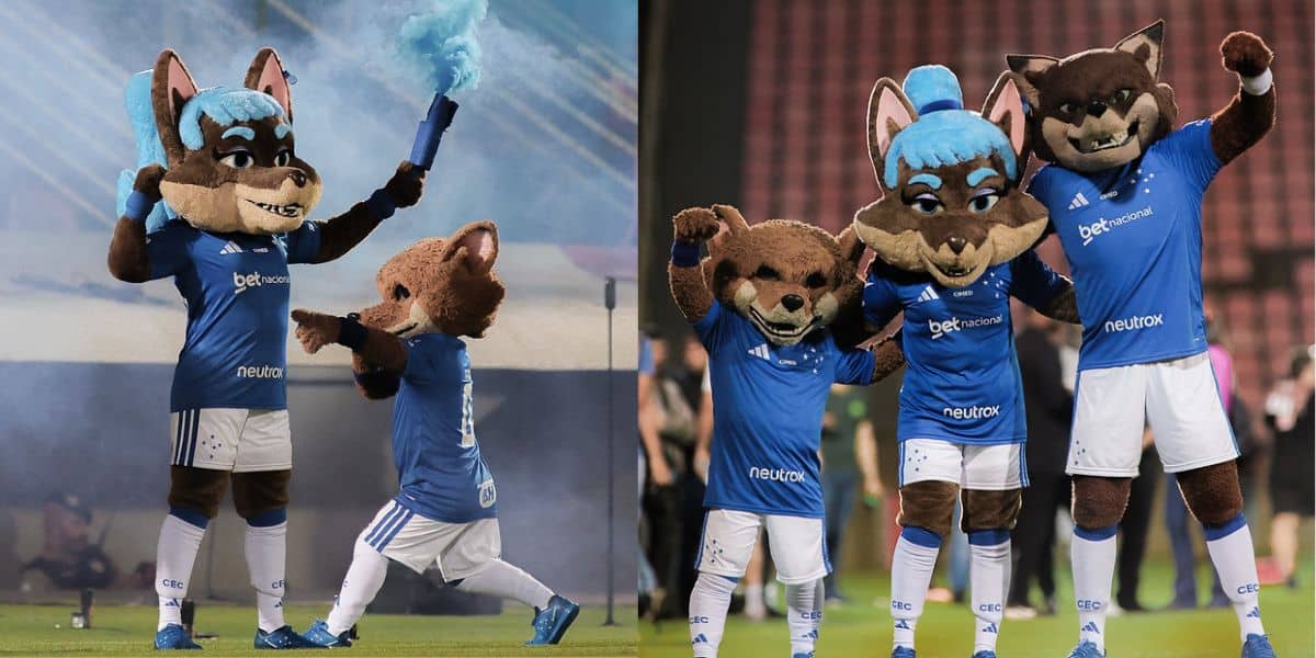 Cabulosa, Raposão e Raposinho - mascotes do Cruzeiro
