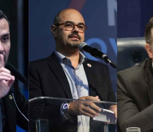 Cleitinho, Rodrigo Pacheco e Mateus Simões