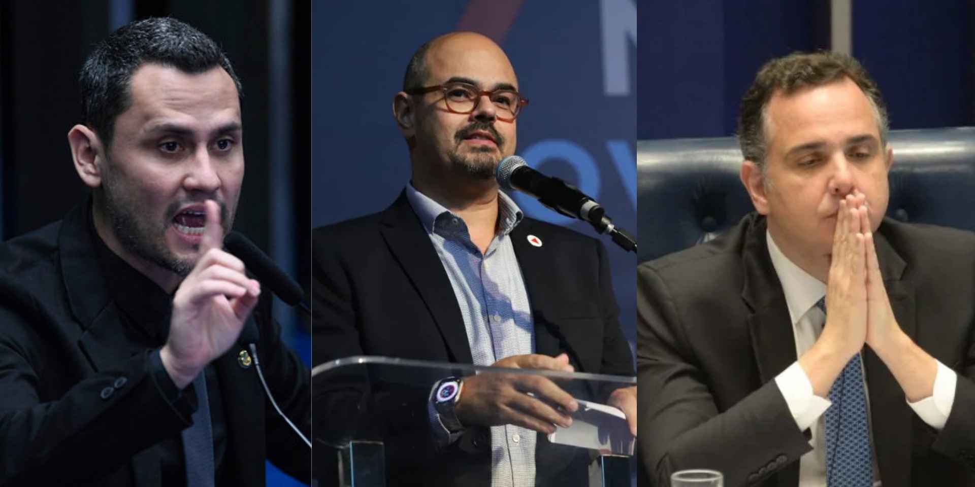 Cleitinho, Rodrigo Pacheco e Mateus Simões