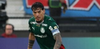O jogador Gustavo Gómez, da SE Palmeiras