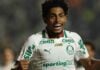 O jogador Luighi, da SE Palmeiras, comemora seu gol
