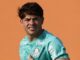 O jogador Agustín Giay, da SE Palmeiras, durante treinamento